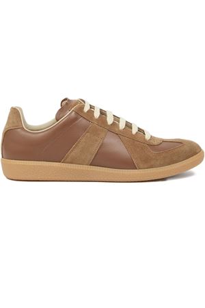 Replica Sneakers in nappa e suède marrone MAISON MARGIELA | S57WS0236P1895T2370